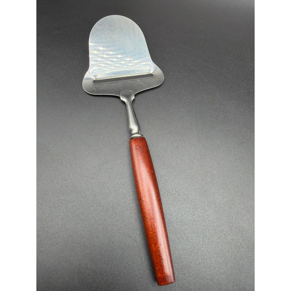 Vintage Teak Handle Cheese Slicer Stainless Steel MCM Kitchen Tool
